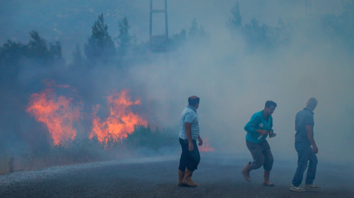 Alanya'da orman yangını: 45 konut tahliye edildi