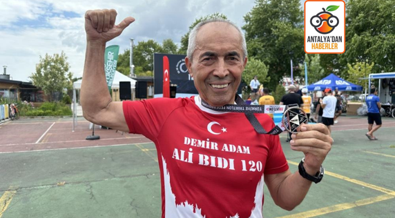 ANFAŞ Başkanı Ali Bıdı, 75 yaşında Triatlon Türkiye Kupası’nda ikinci oldu
