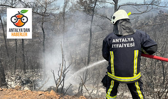 Antalya Büyükşehir İtfaiyesi Marmaris yangınına müdahale ediyor