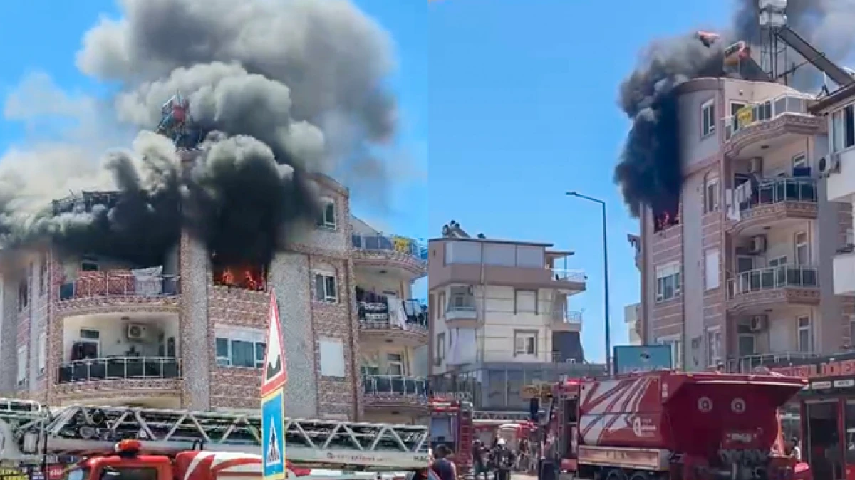 Antalya'da dairede &ccedil;ıkan yangında 5 kişi dumandan etkilendi