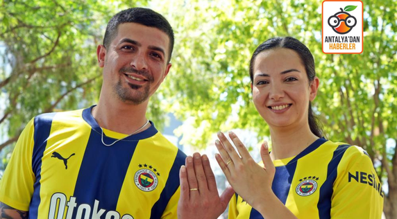 Antalya’da Fenerbahçeli âşıklar, Dünya Fenerbahçeliler Günü'nde dünya evine girdi 