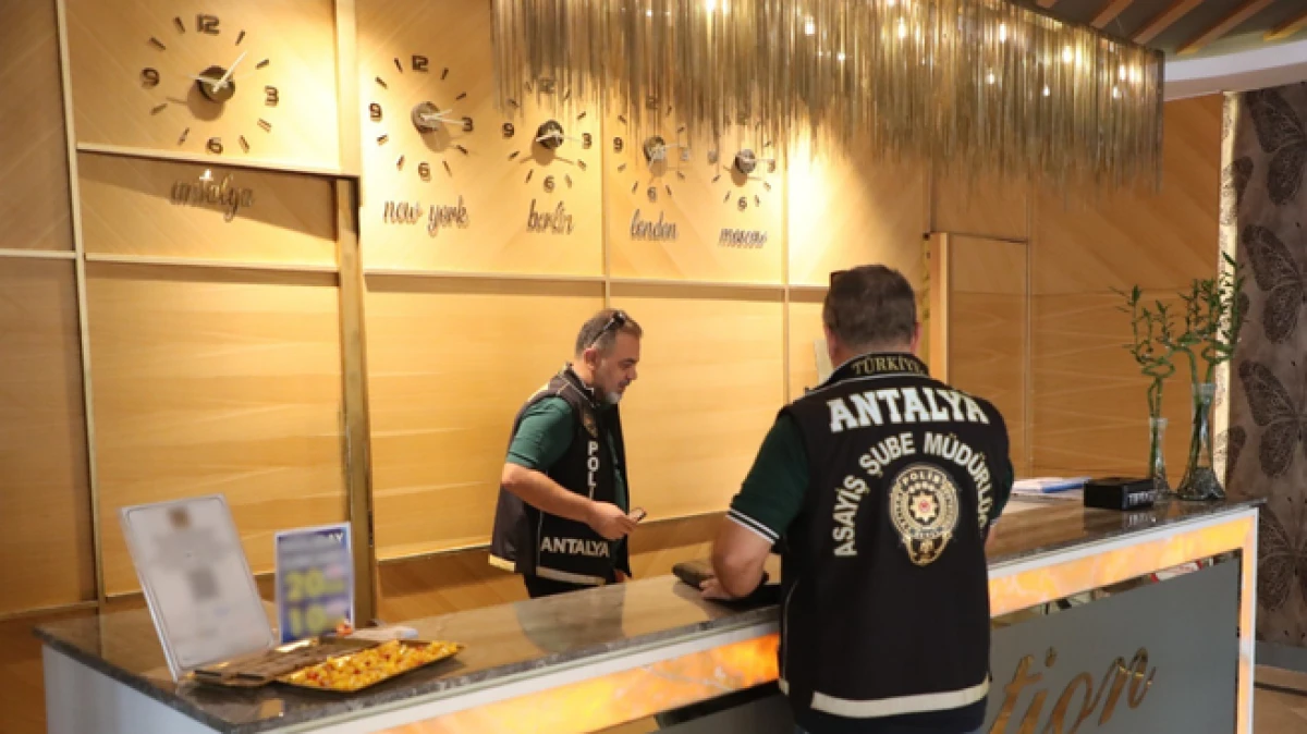 Antalya'da günübirlik konaklama yerlerine eş zamanlı denetim 