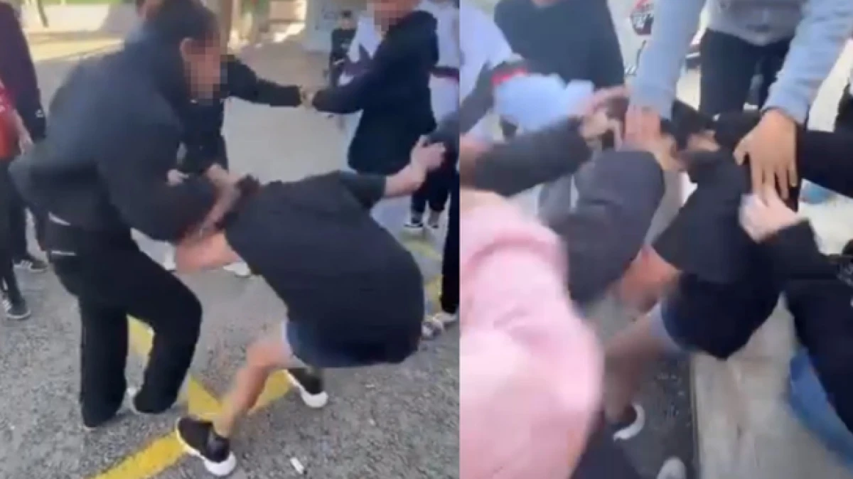 Antalya'da ilkokul bahçesinde akran zorbalığı! Görüntüler dehşete düşürdü