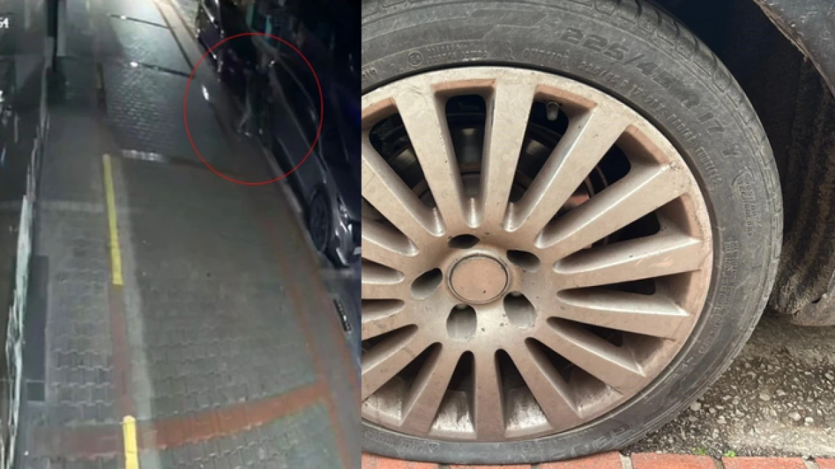 Antalya'da park halindeki yaklaşık 20 aracın lastikleri kesildi   