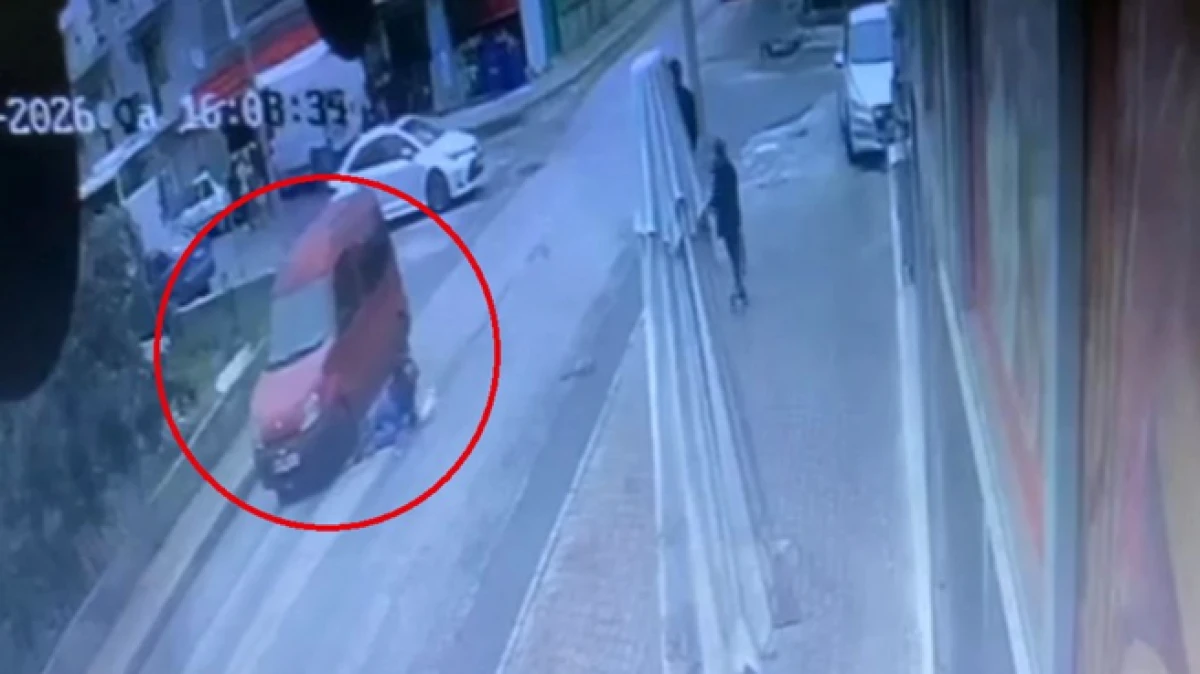 Antalya&rsquo;da yayanın aracın altında kaldığı kaza kamerada 