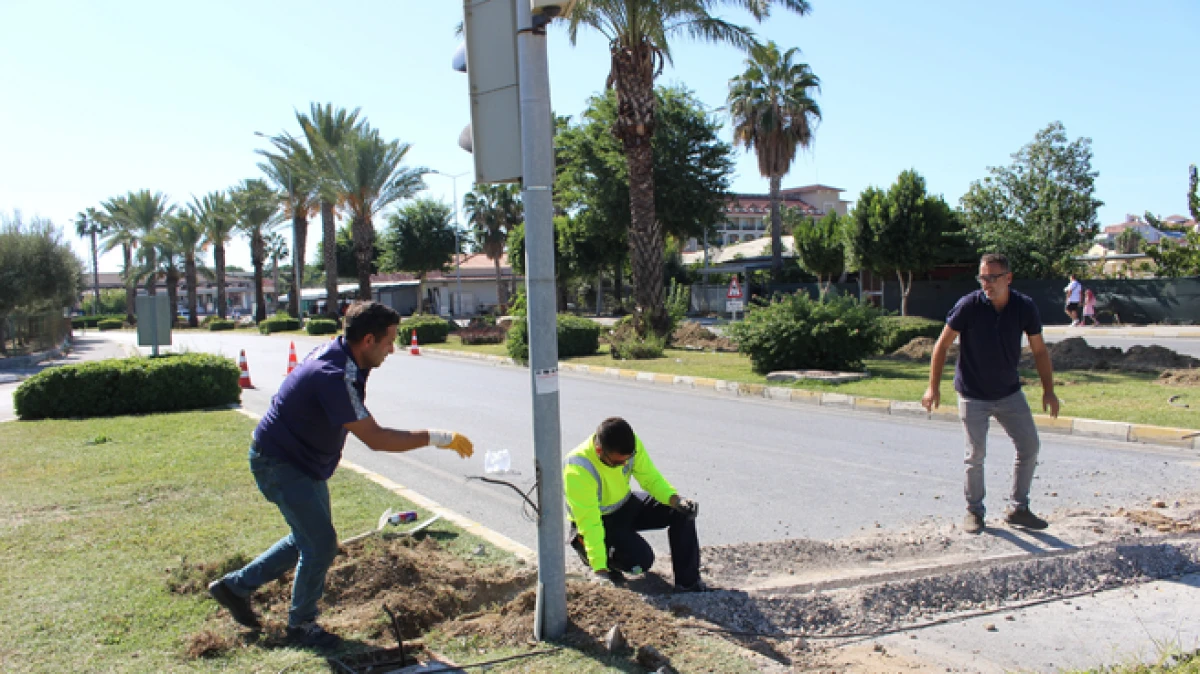 B&uuml;y&uuml;kşehir Manavgat'ın sinyalizasyon altyapısını yeniliyor   