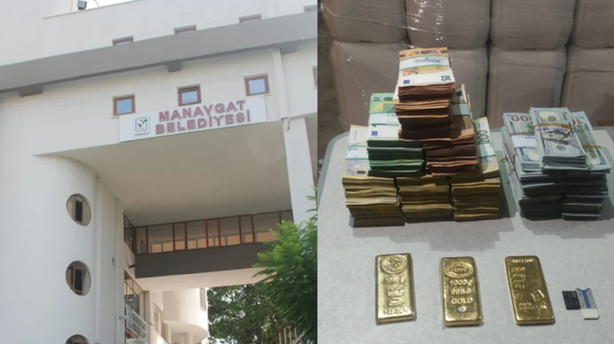 Manavgat Belediyesi 'yolsuzluk' ve 'rüşvet' soruşturmasında depoya saklanmış altın ve döviz ele geçirildi