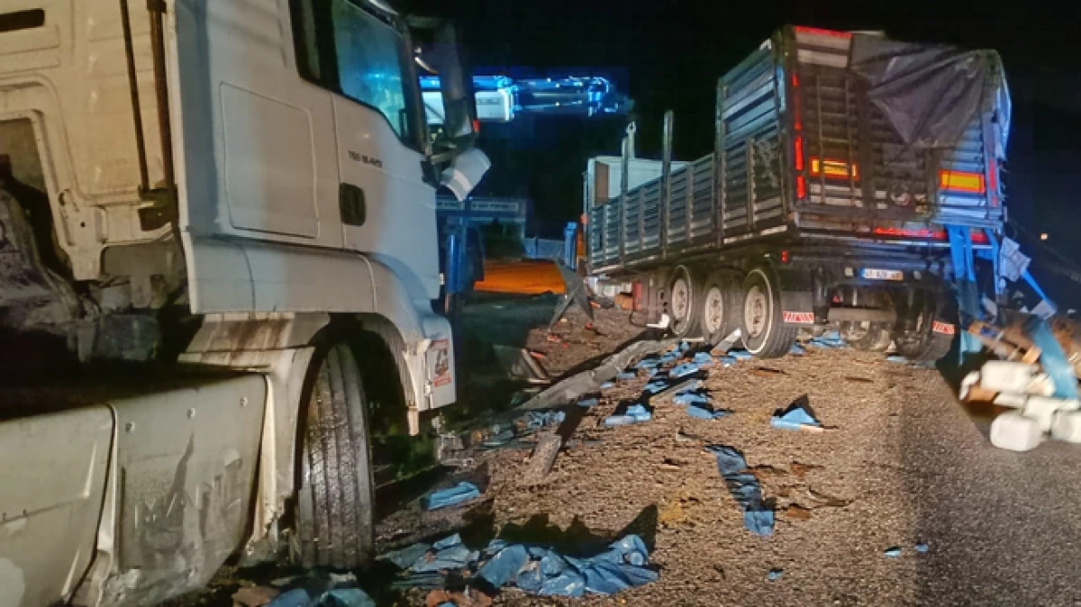 Manavgat&rsquo;ta zirai g&uuml;bre y&uuml;kl&uuml; tır devrildi: 1 yaralı 