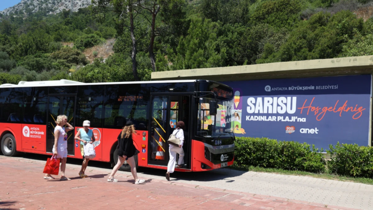 Sarısu Kadınlar Plajı&rsquo;na &uuml;cretsiz ring seferleri başladı   