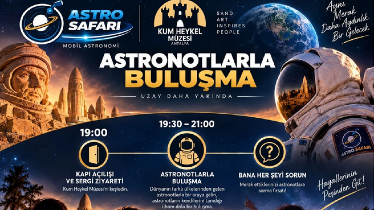 Uzay tarihine ge&ccedil;en astronotlar Antalya'da &ccedil;ocuklarla buluşacak